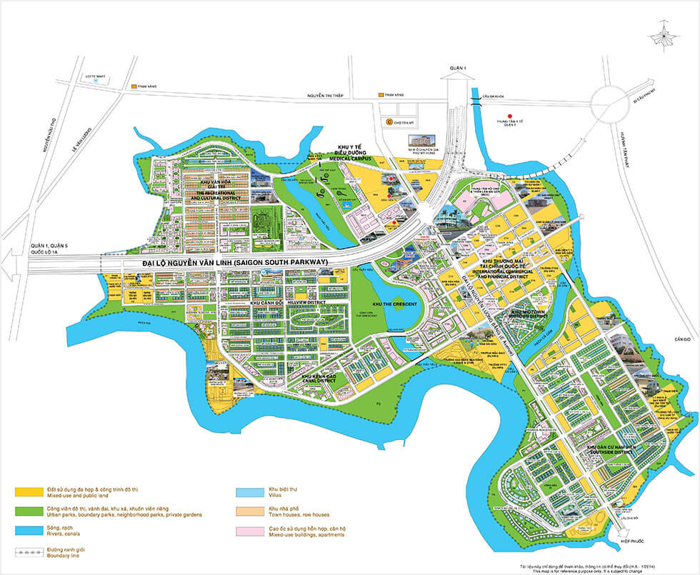 Bản đồ dự án Phú Mỹ Hưng